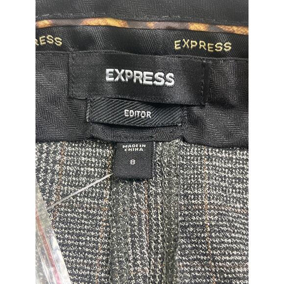 Express Editor Glen Plaid bootcut trouser pants, size 8, NWOT - Picture 4 of 15